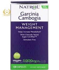 GARCINIA CAMBOGIA (ГАРЦИНИЯ) NATROL, ЭКСТРАКТ, 1000 МГ, СНИЖЕНИЕ АППЕТИТА 120 КАПCУЛ