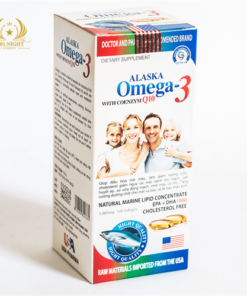 РЫБИЙ ЖИР ОМЕГА 3 В КАПСУЛАХ ALASKA OMEGA-3+ Q10, 100 КАПСУЛ ИЗ ВЬЕТНАМА