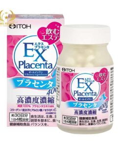 ITOH EX PLACENTA (ПЛАЦЕНТА EX C Q10, КОЛЛАГЕНОМ, КЕРАМИДАМИ И ГИАЛУРОНОВОЙ КИСЛОТОЙ), 30 ДНЕЙ, ЯПОНИЯ